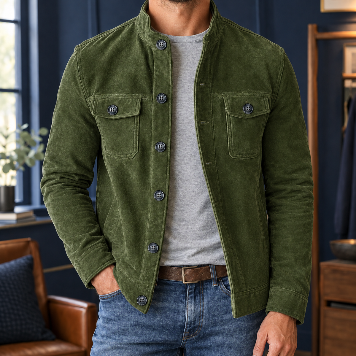 Damaso Stand Collar Jacket