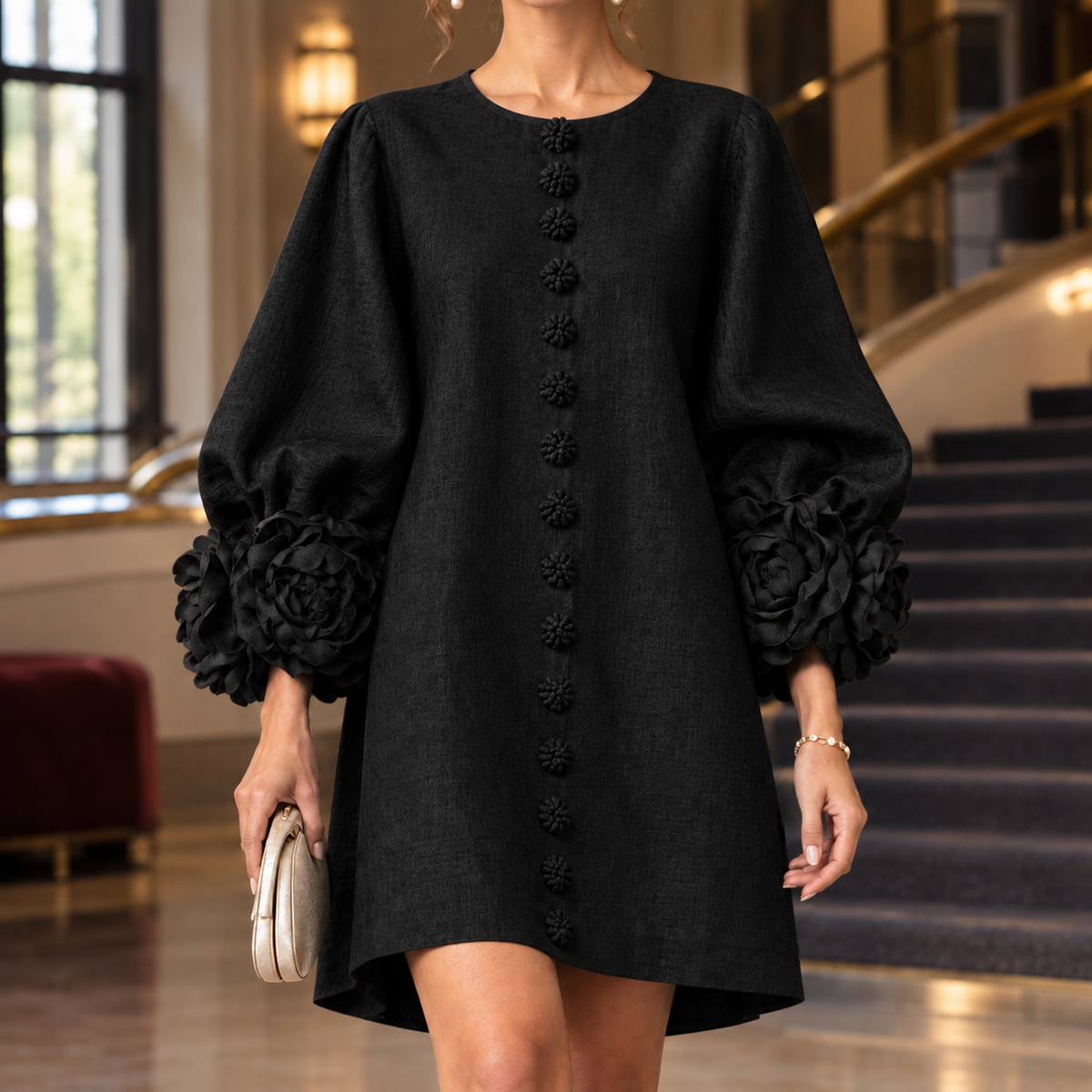 Kiera Floral Cuff Dress