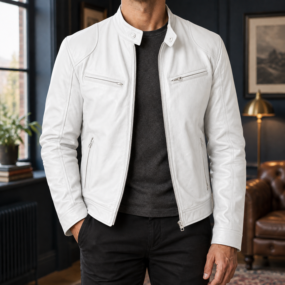 Alec Leather Moto Jacket