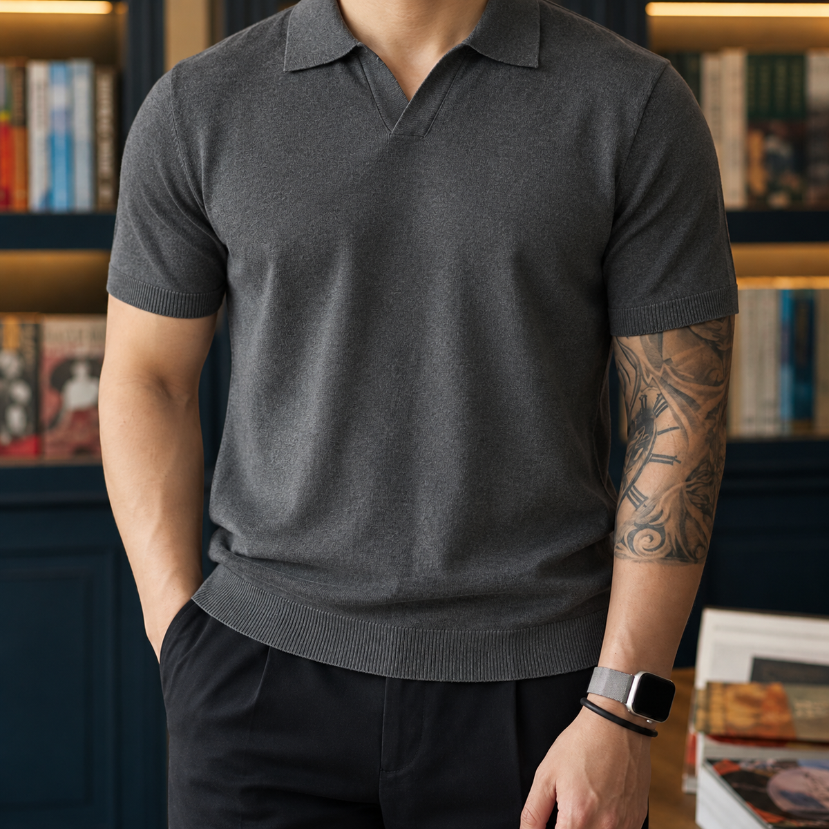 Ralph Open Collar Polo