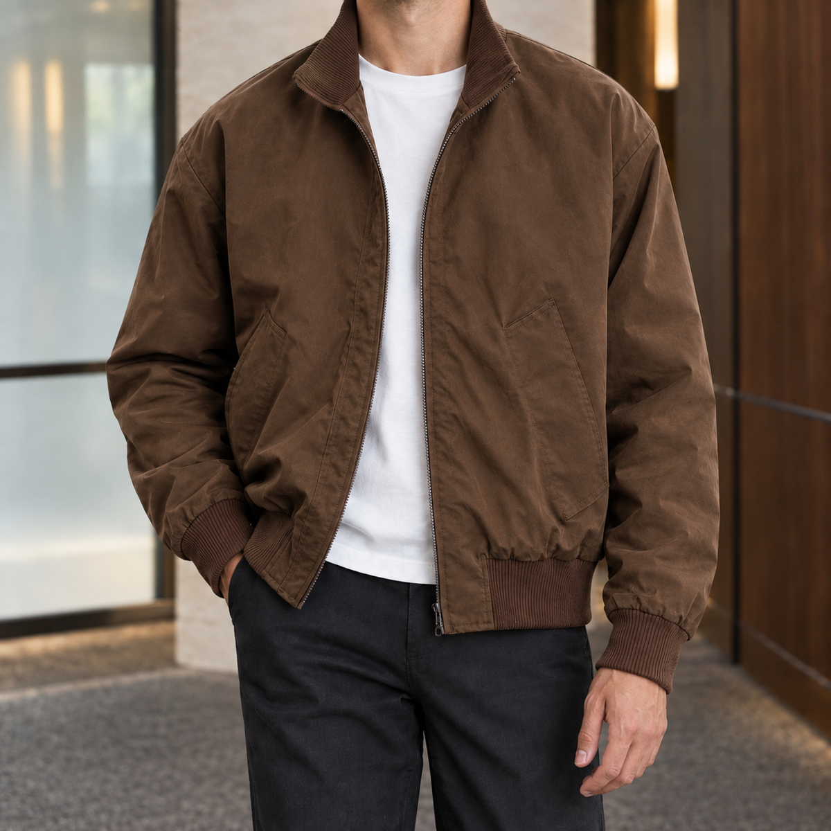 Godfrey-Ellis Ribbed Collar Jacket