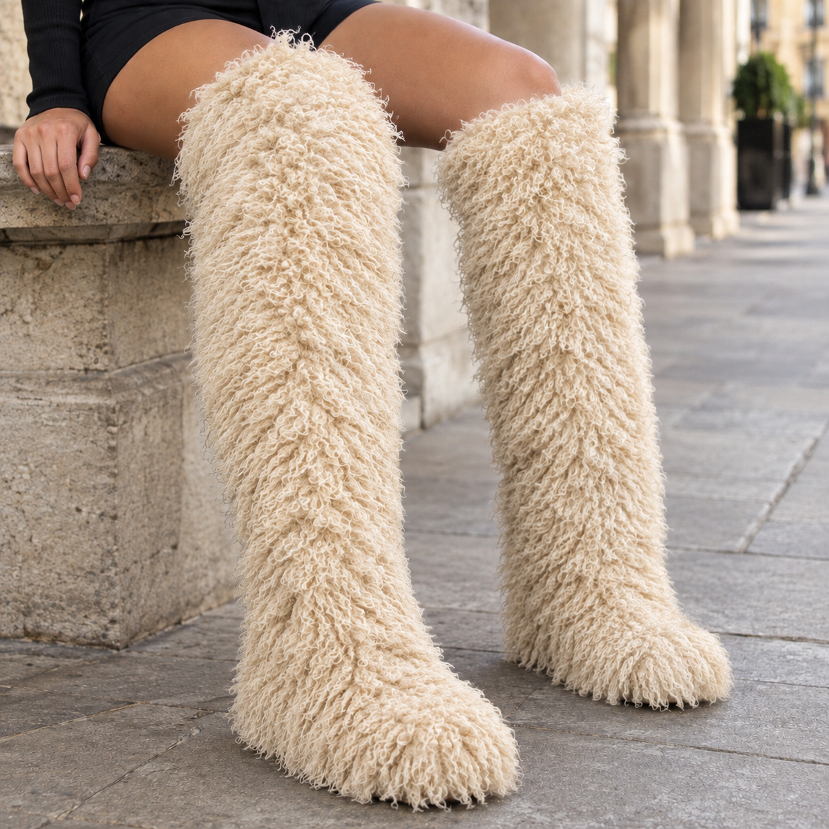 Bembo Shaggy Boots