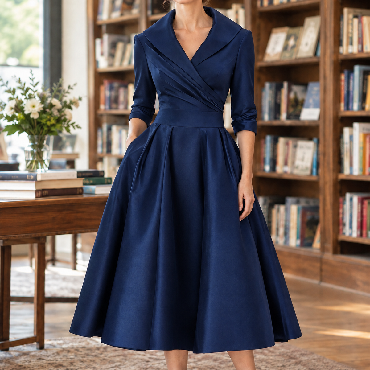 Tessa Wrap Midi Dress