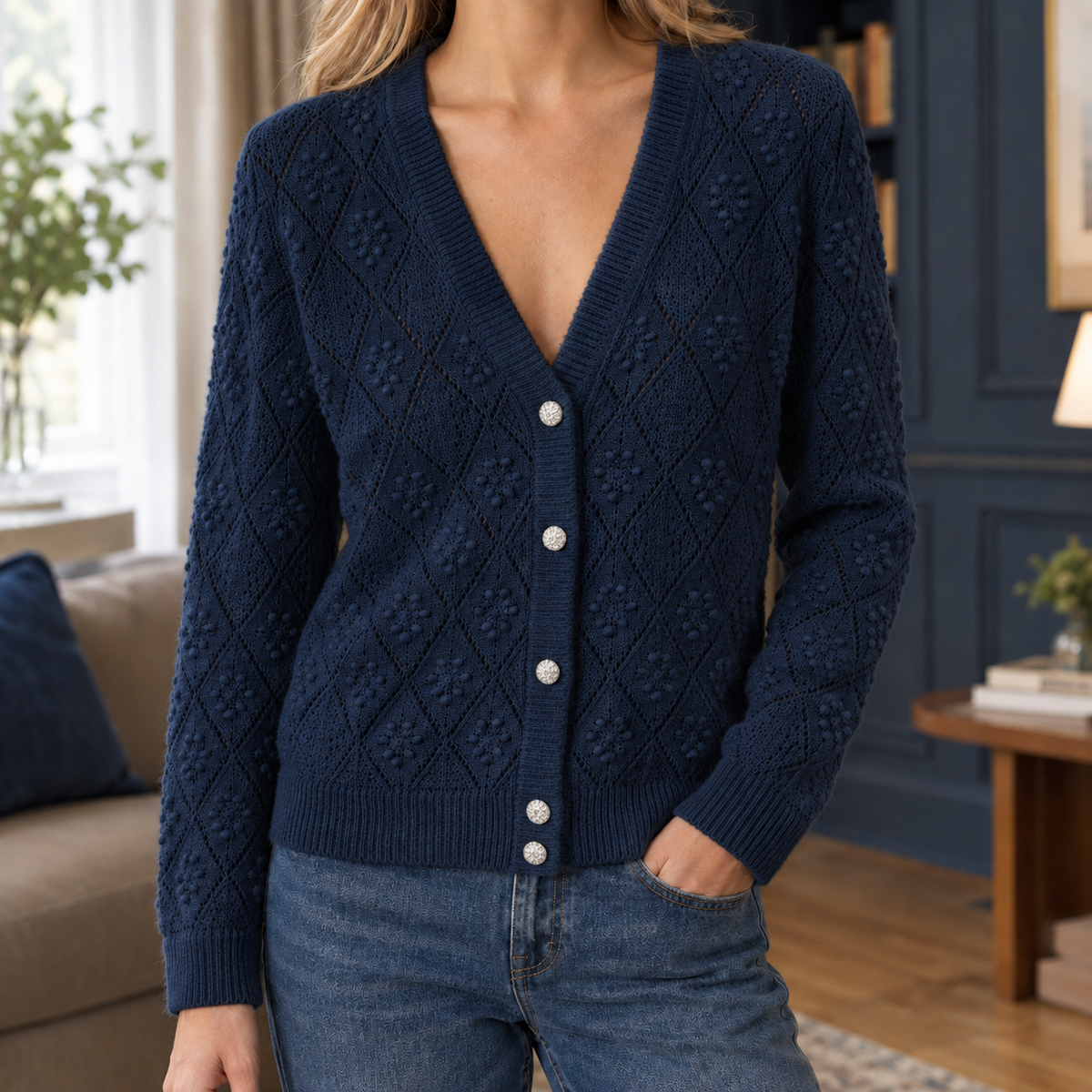 Fraser Pointelle Cardigan