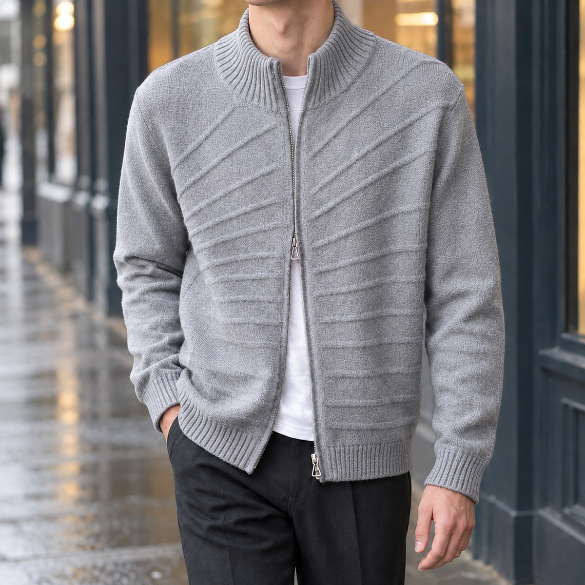 George Textured Cardigan