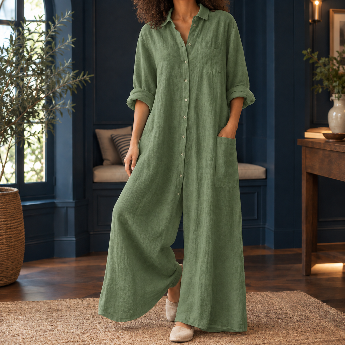 Ancelin-Belle Wide Leg Jumpsuit