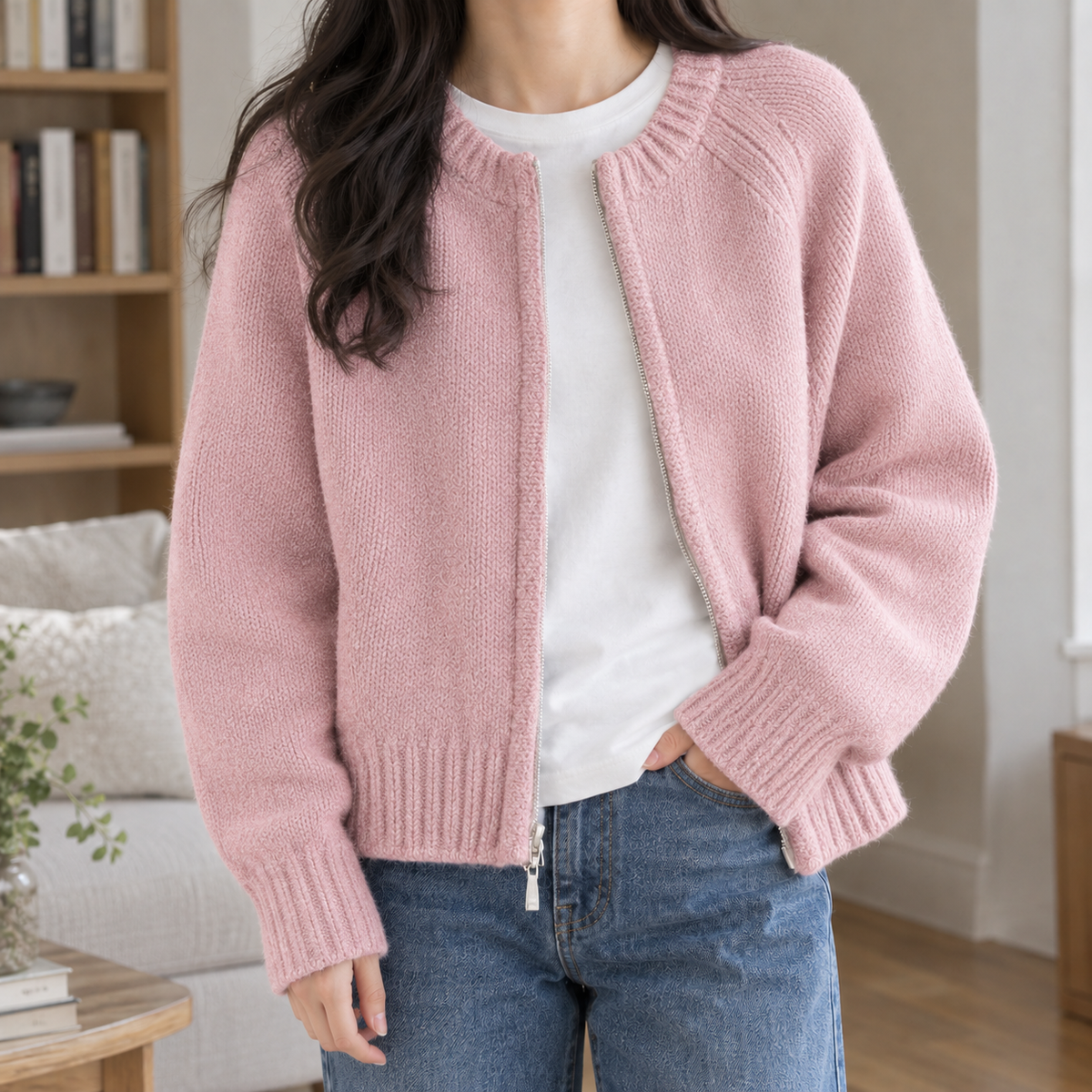 Nora-Skye Zip Cardigan