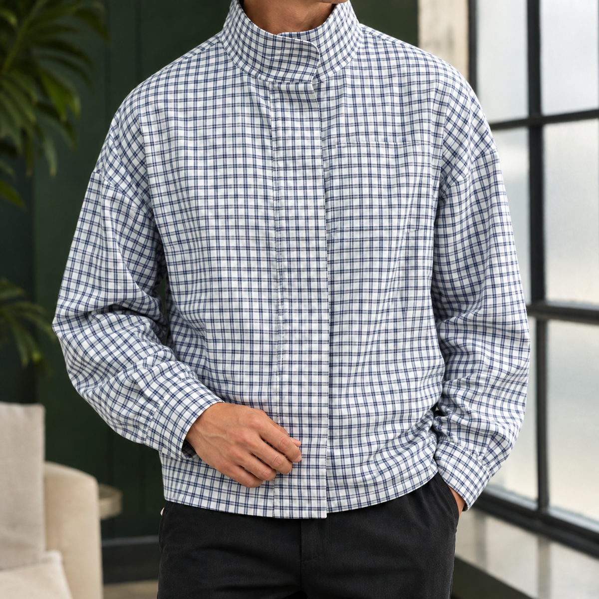 Leo-Grant Plaid Overshirt