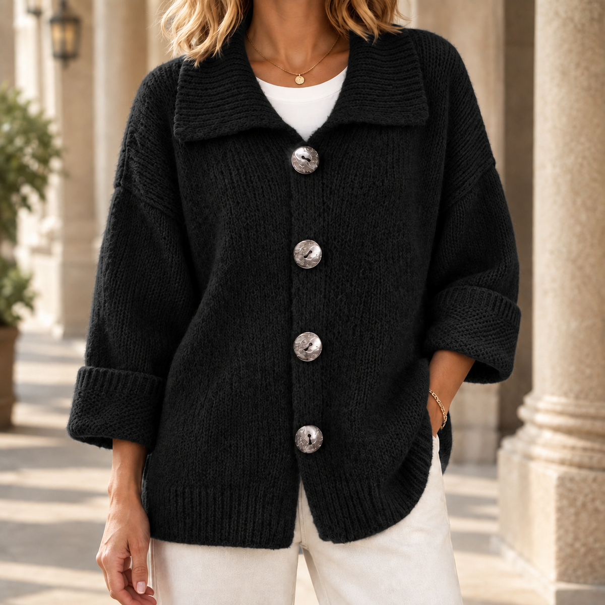 Xaviera Collared Cardigan