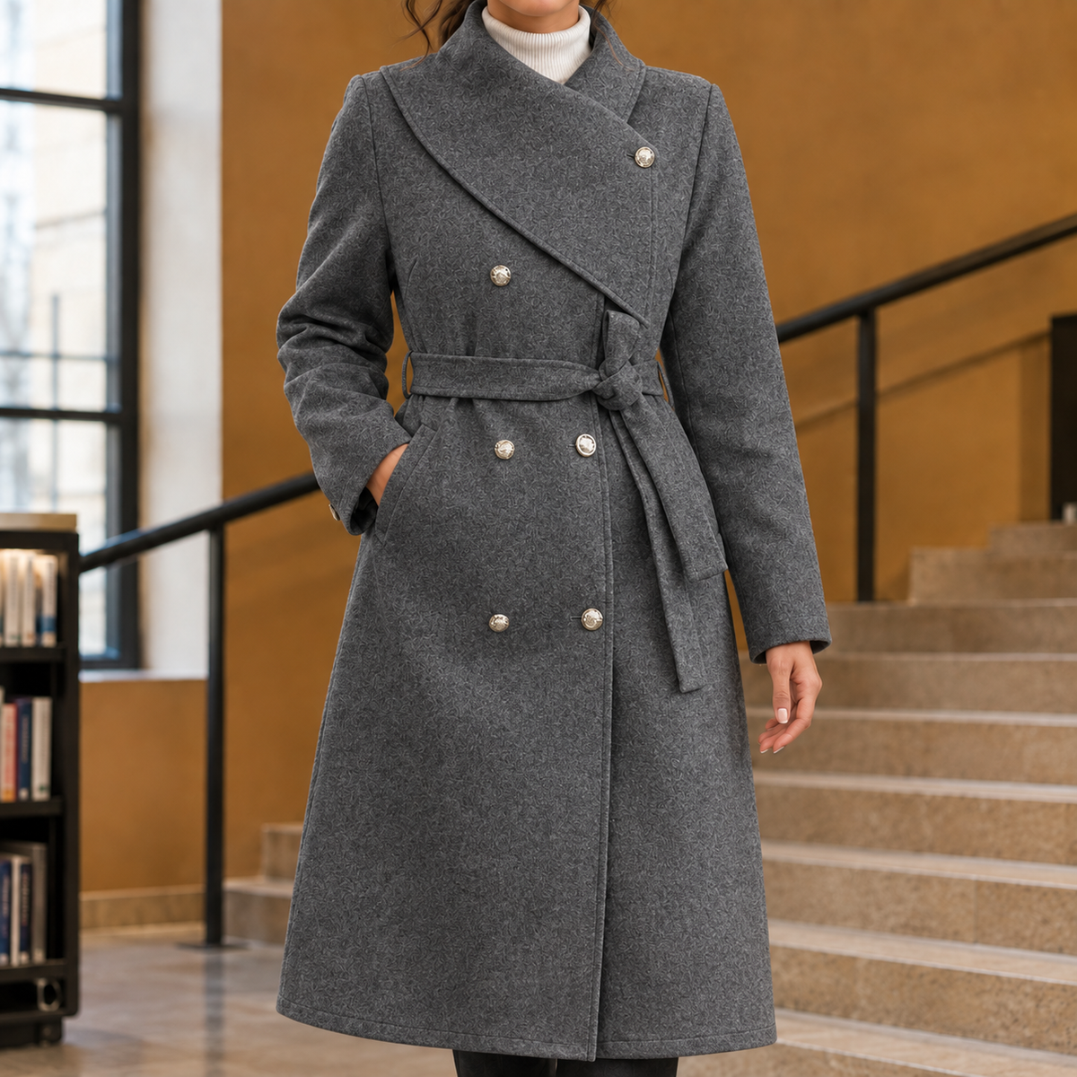 Ascelin-Claire Asymmetric Belted Coat