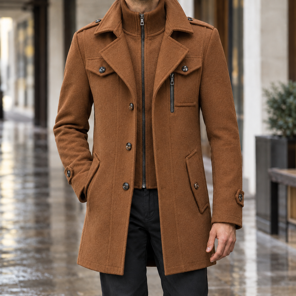 Caspian-Dean Wool Coat
