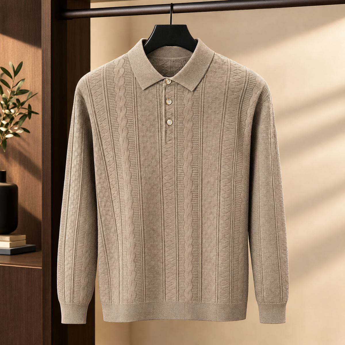 Gilles-Wade Textured Polo