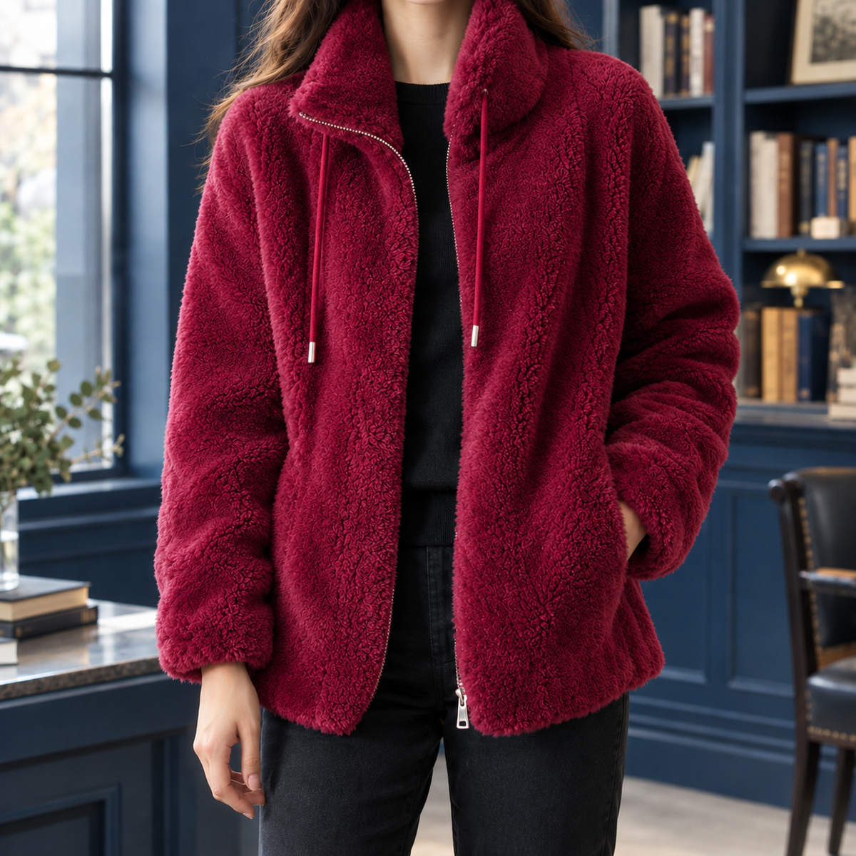 Agnes-Claire Plush Fleece Jacket
