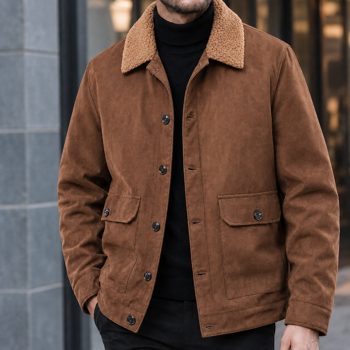 Felix-Flynn Fleece Collar Jacket