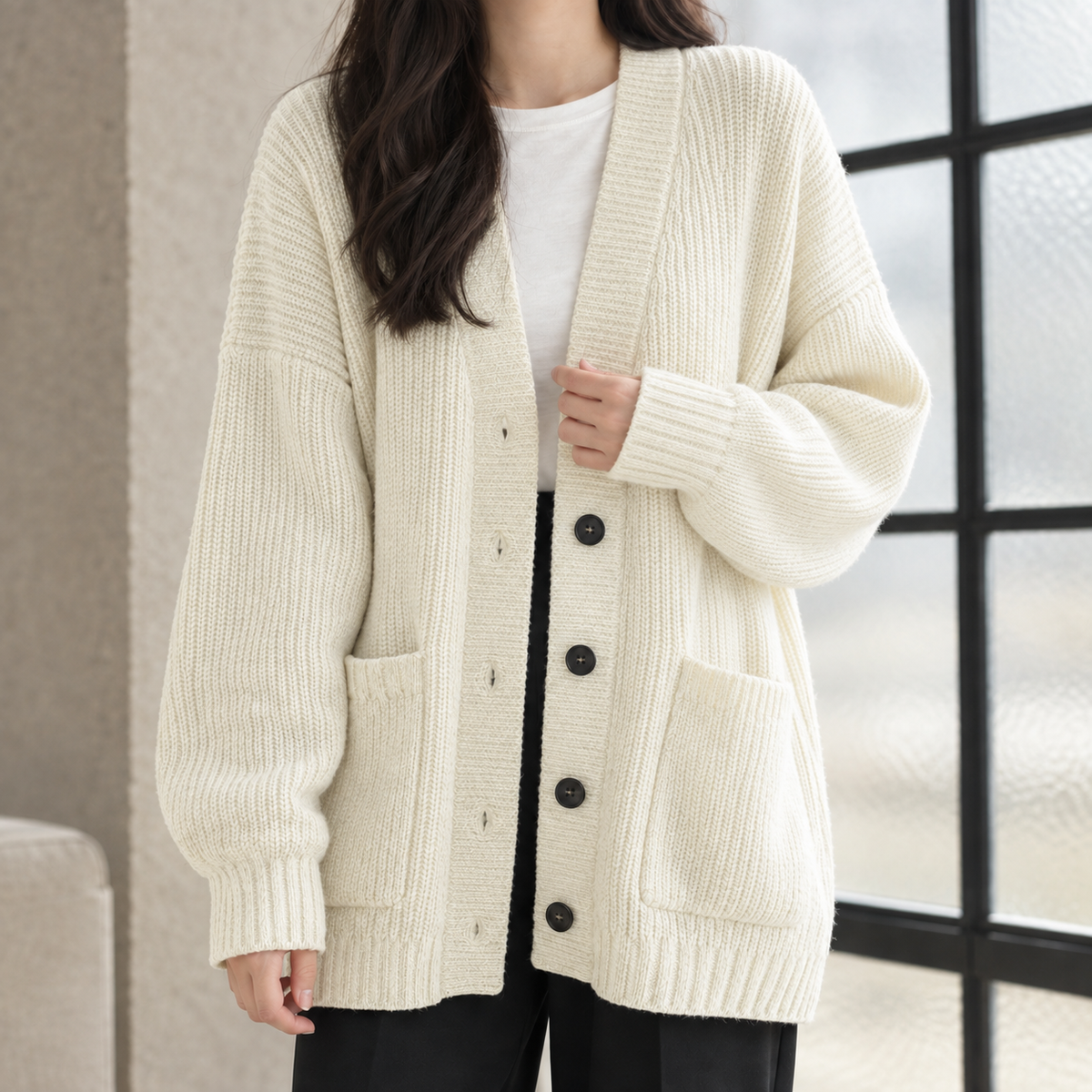 Lauren-Elise Ribbed Cardigan