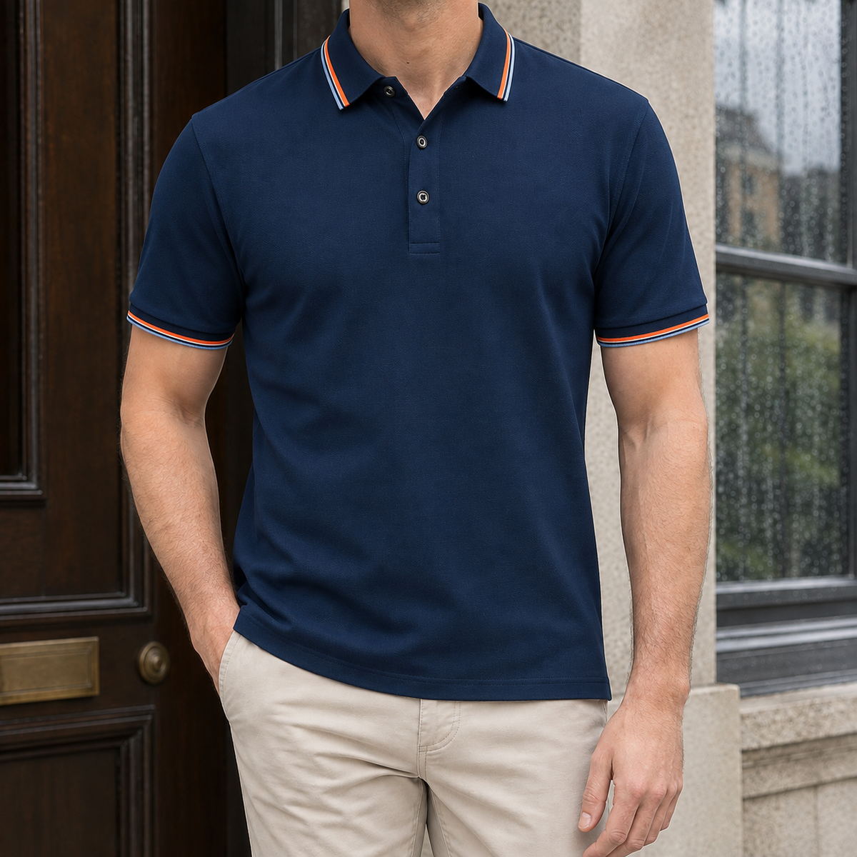 Augustin Tipped Polo Shirt