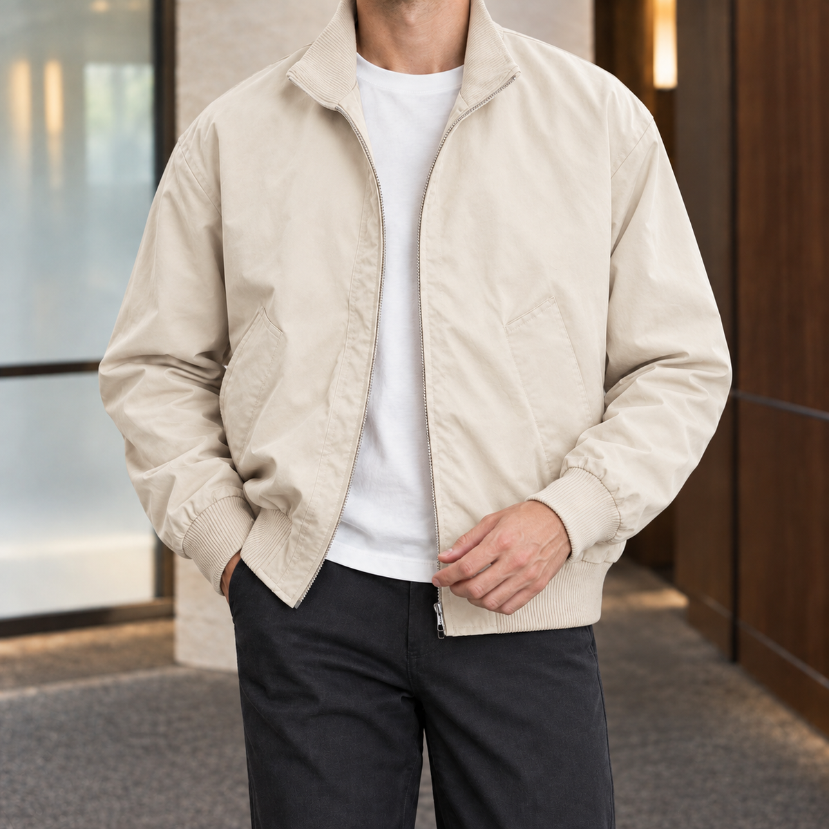 Godfrey-Ellis Ribbed Collar Jacket