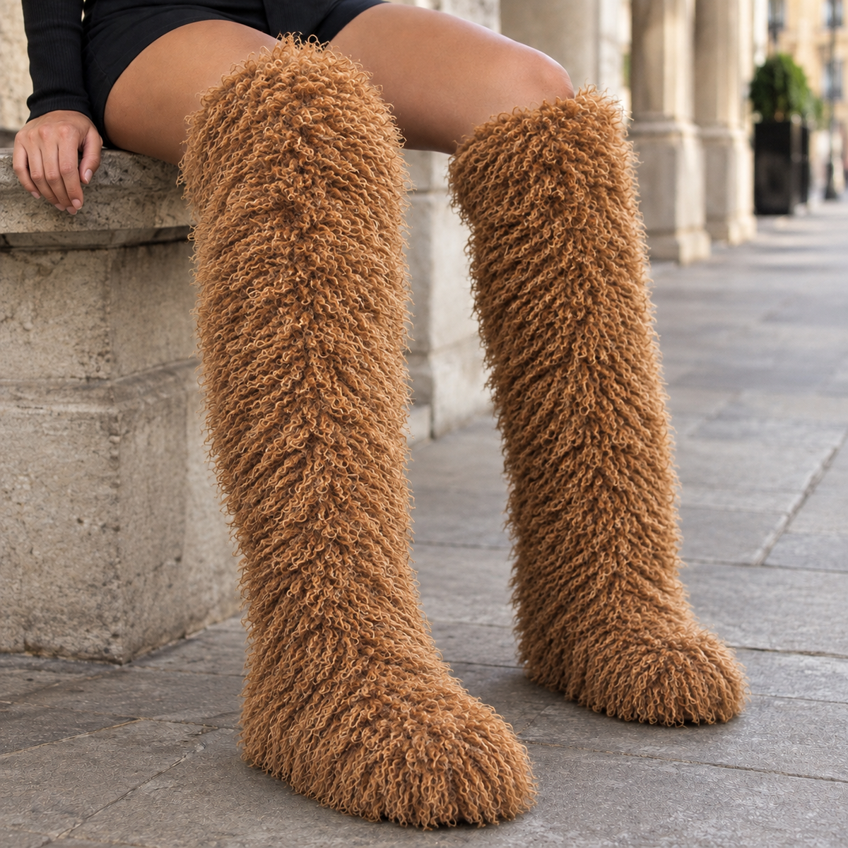 Bembo Shaggy Boots