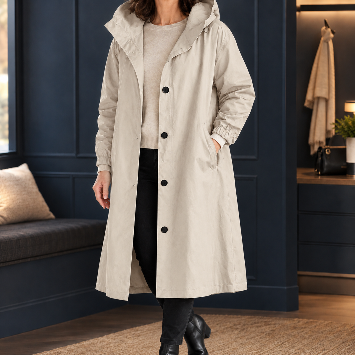 Nina-Marie Hooded Overcoat