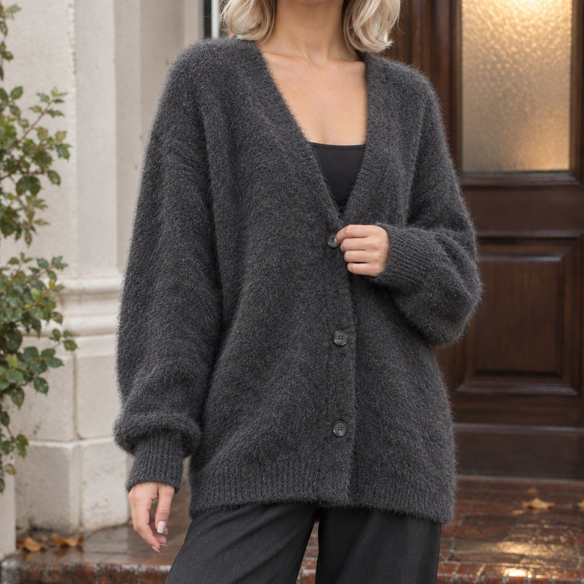 Raven-June V Neck Cardigan