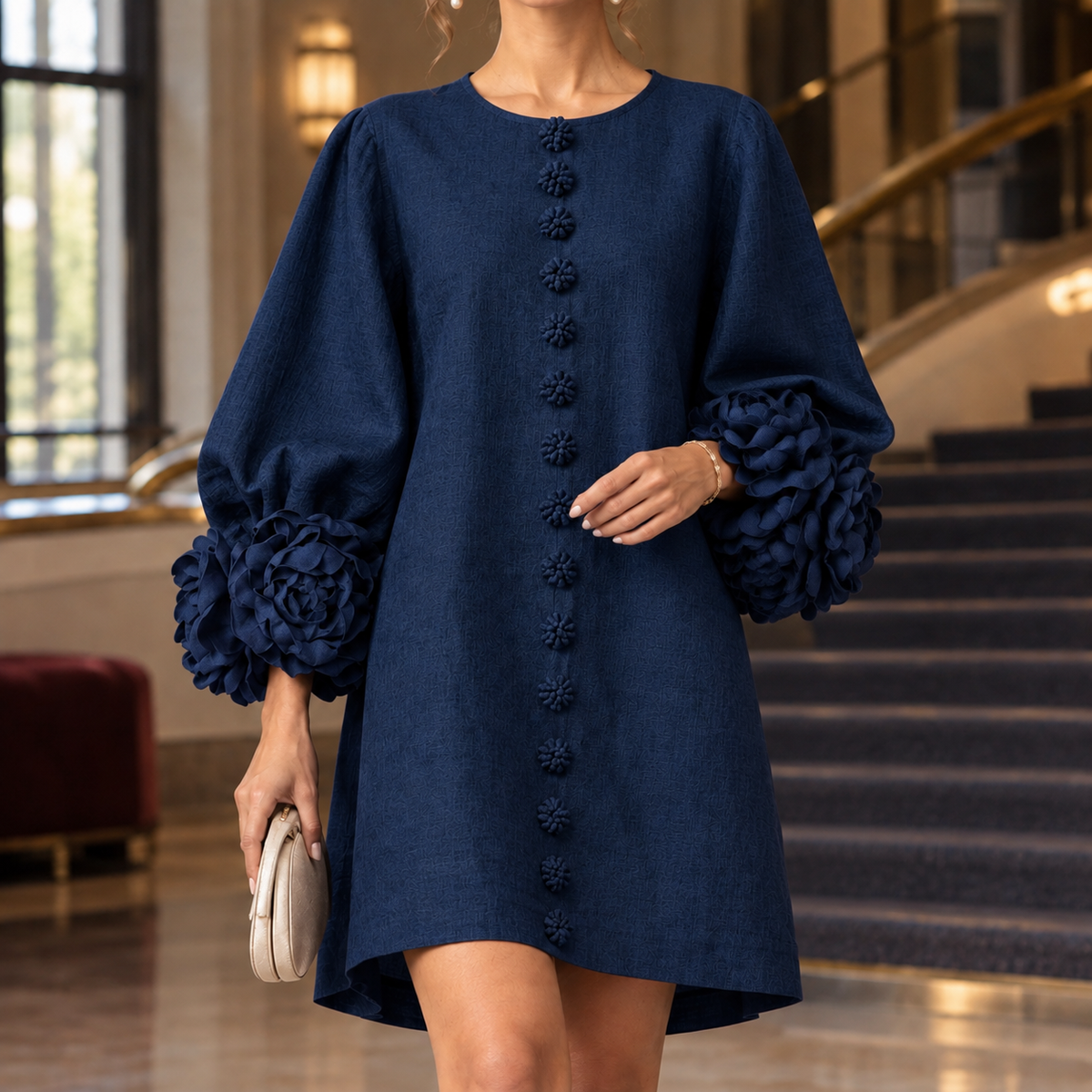 Kiera Floral Cuff Dress