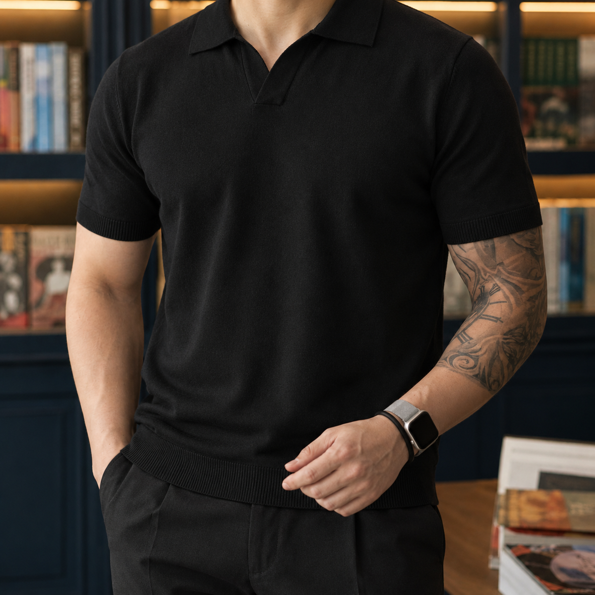 Ralph Open Collar Polo