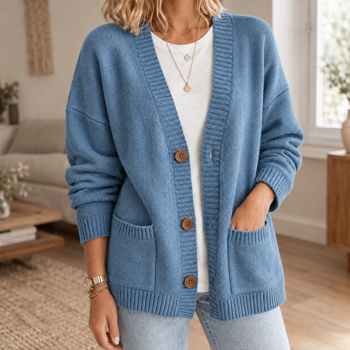 Stephanie-Claire Ribbed Cardigan