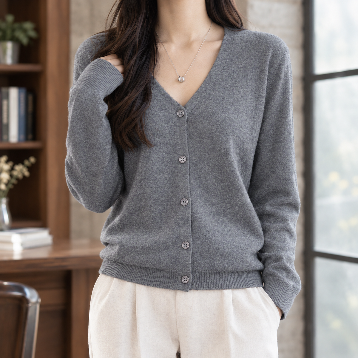 Maylis-Grace V-Neck Cardigan