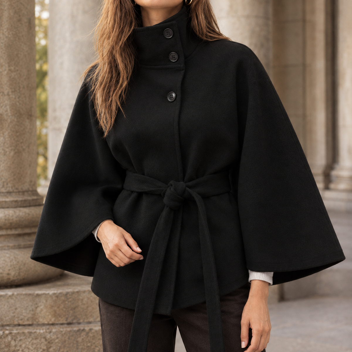 Apolline Belted Cape