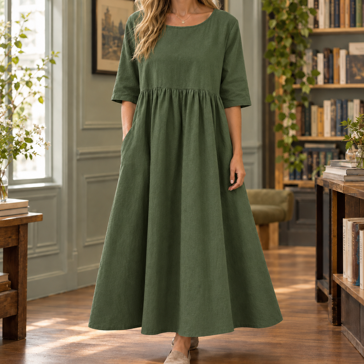 Vanessa Gathered Maxi Dress