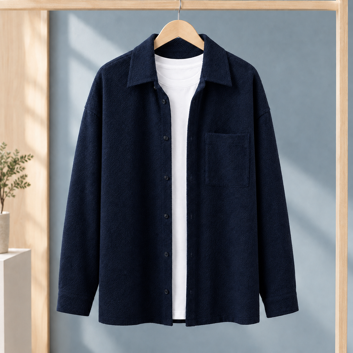 Matthias-Dean Textured Overshirt