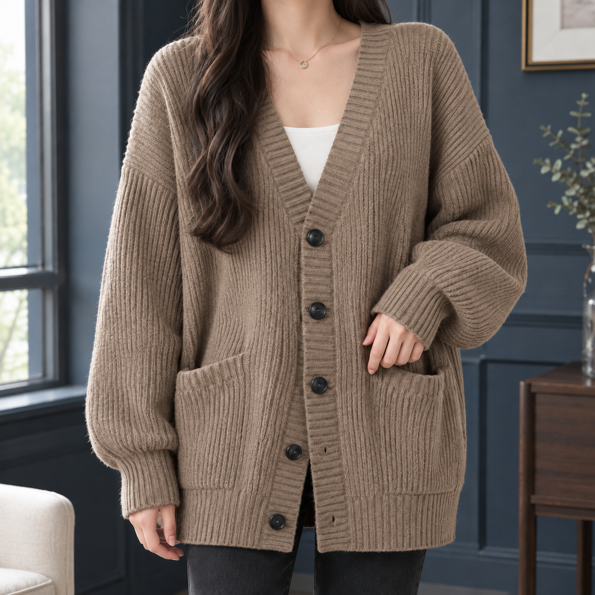 Fernanda-Kate Ribbed Cardigan