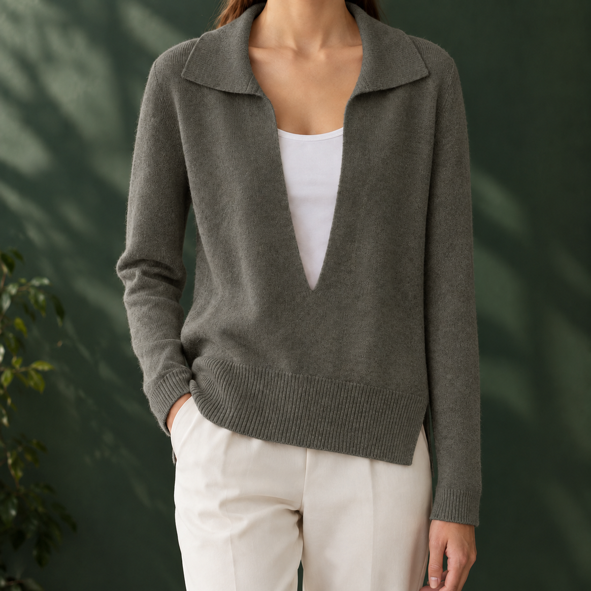 Leontine-Grace Layered Look Sweater