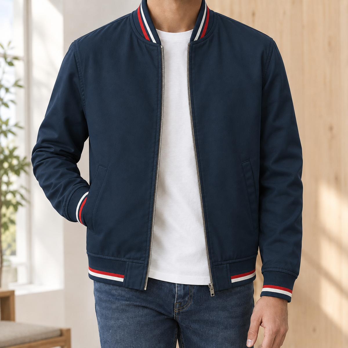 Arthur Striped Bomber Jacket