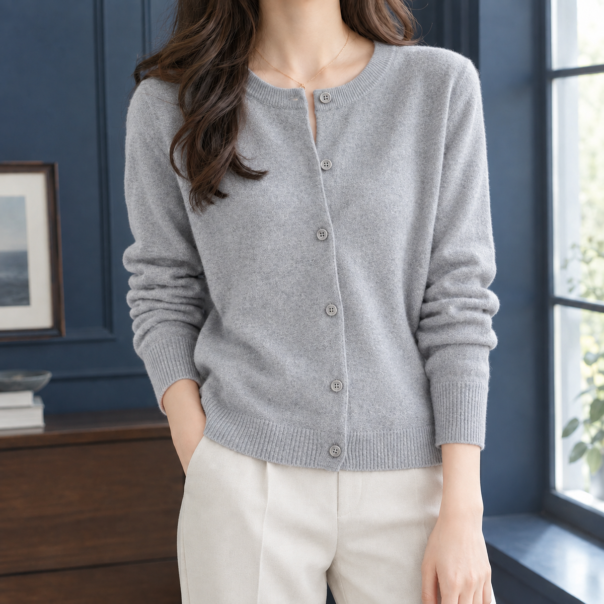 Lillian-June Round Neck Cardigan