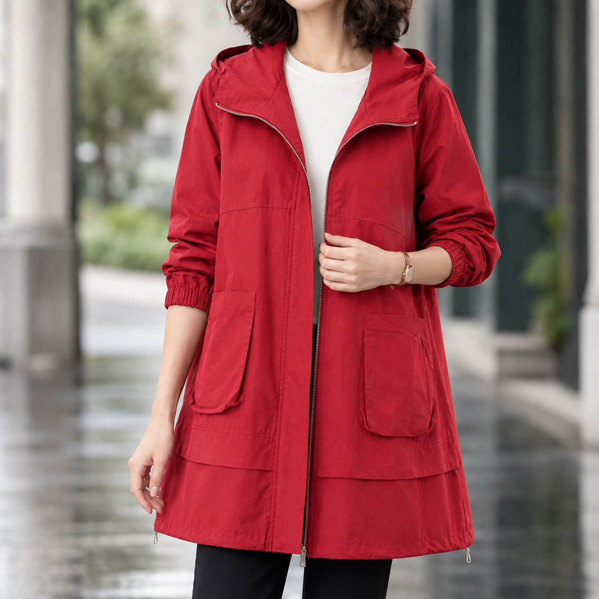 Paloma-Rose Hooded Coat