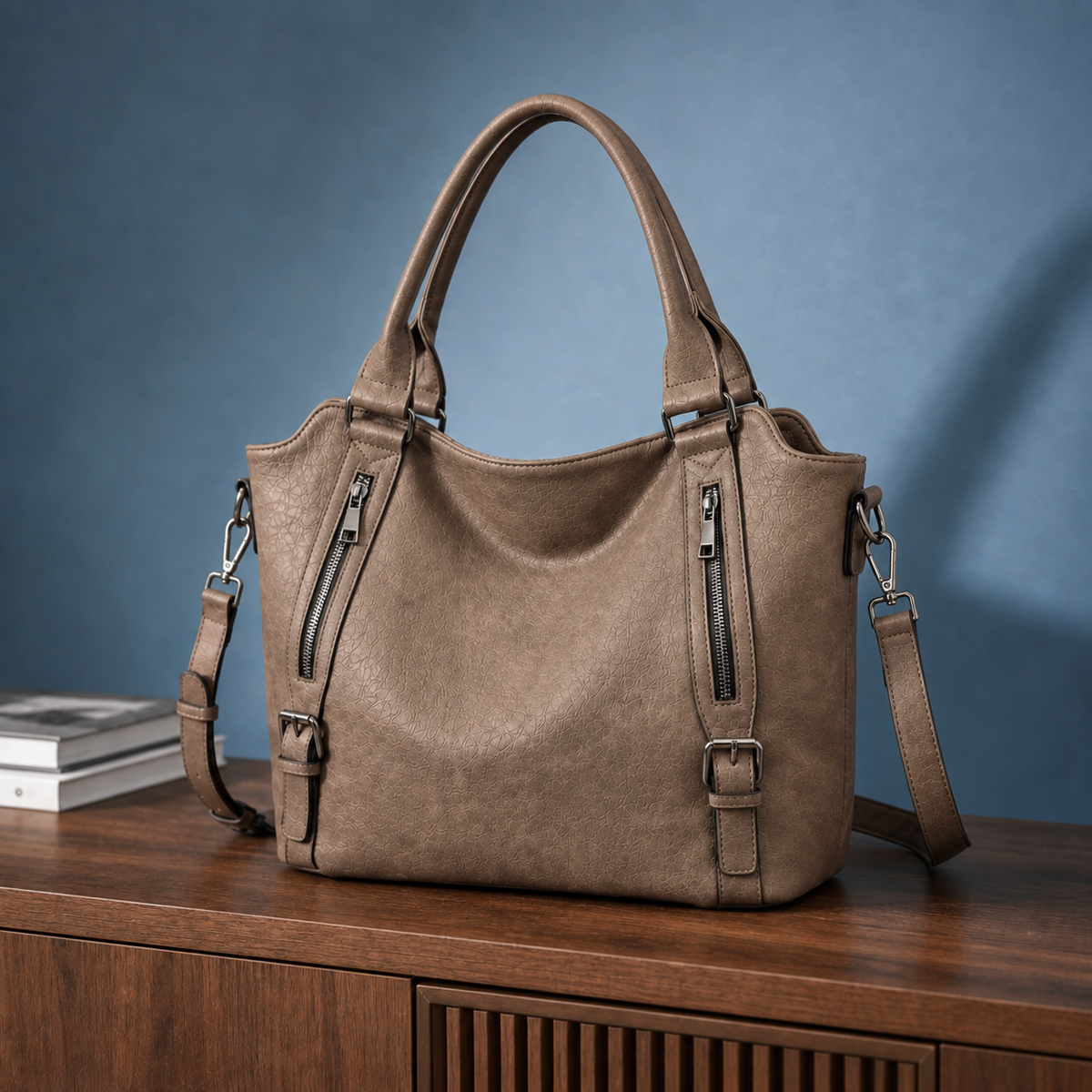 Tavelli Zip Detail Tote