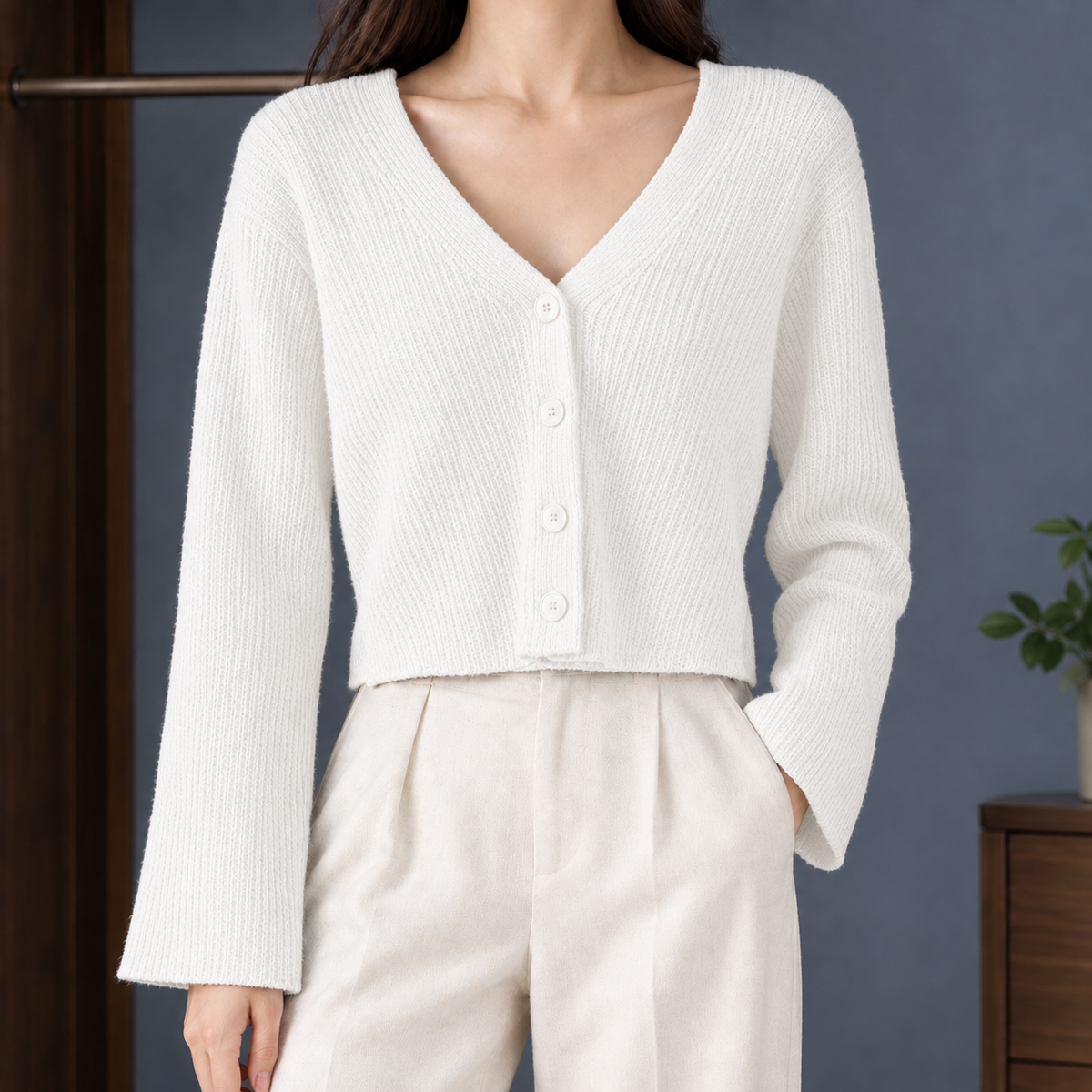 Raven Ribbed Cardigan
