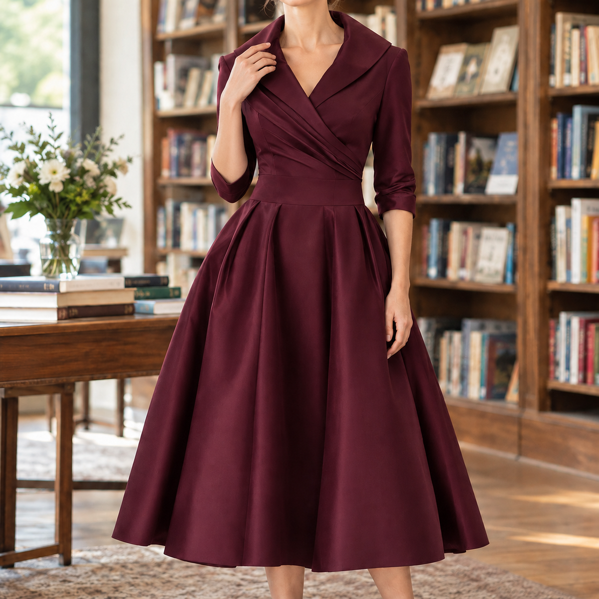 Tessa Wrap Midi Dress