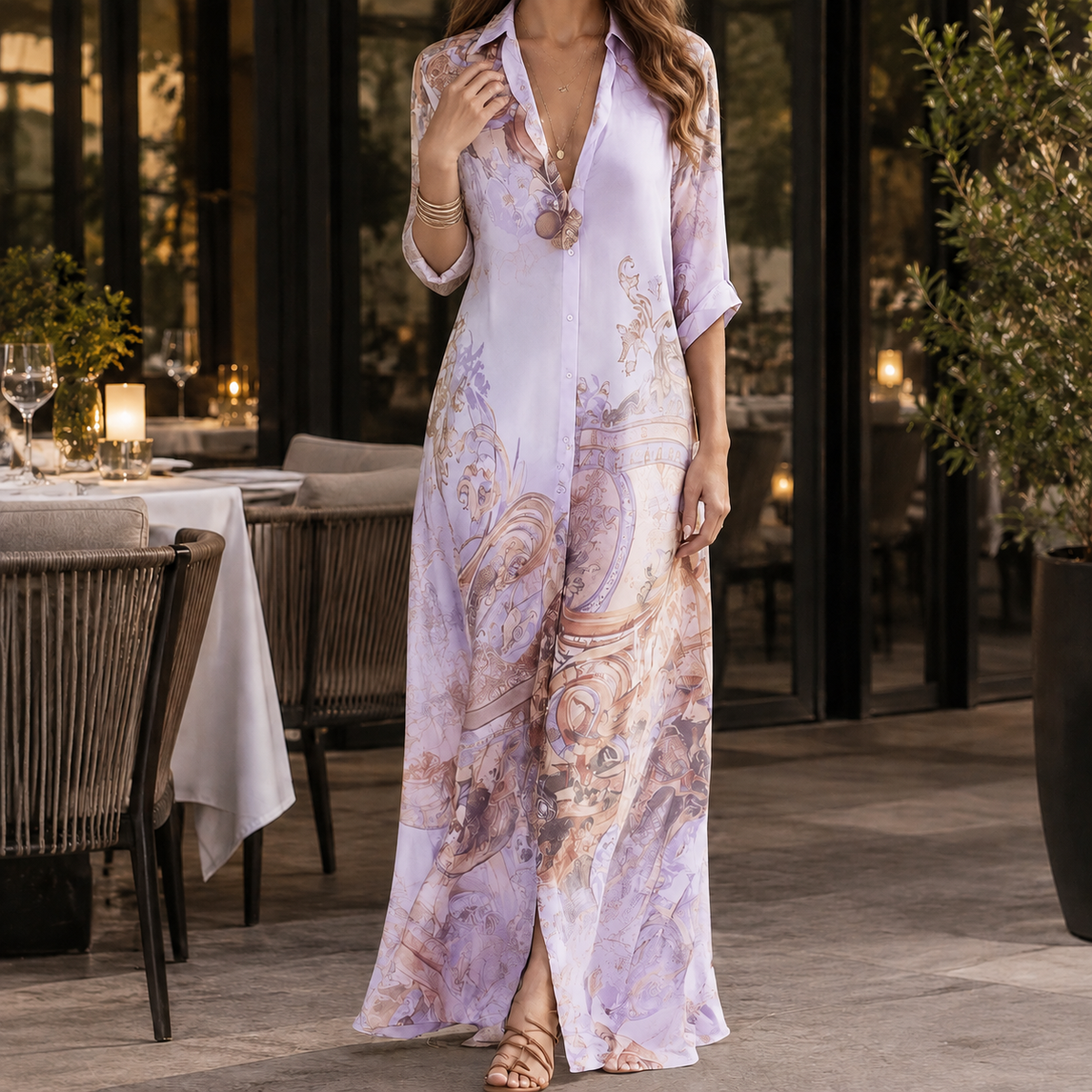 Nadine Printed Maxi Dress