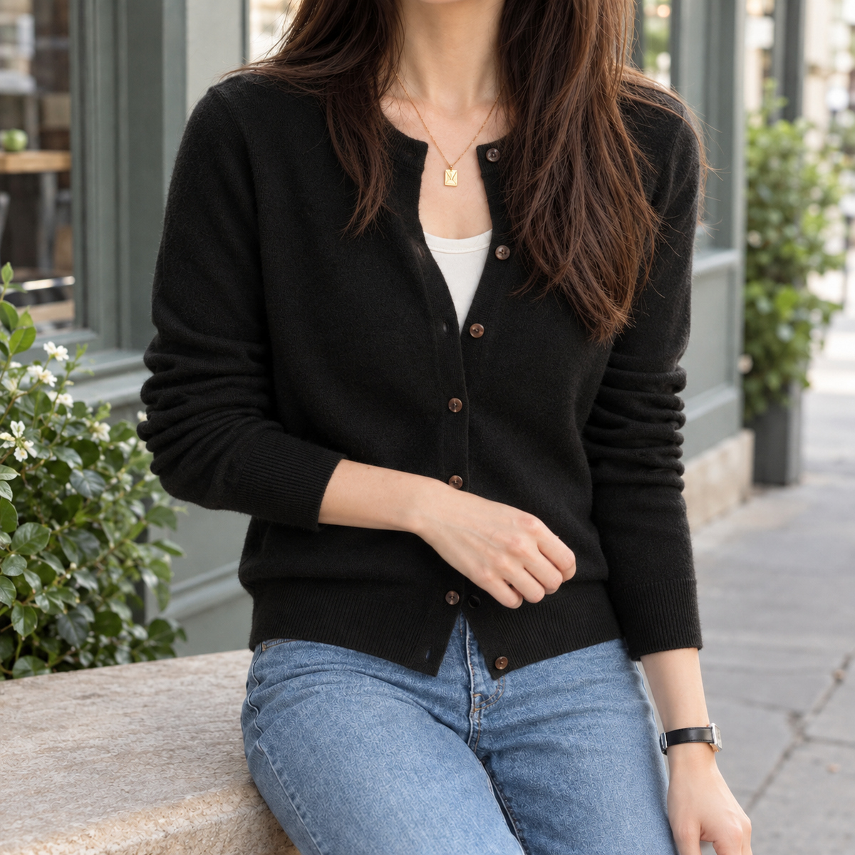 Iolanthe Crew Neck Cardigan