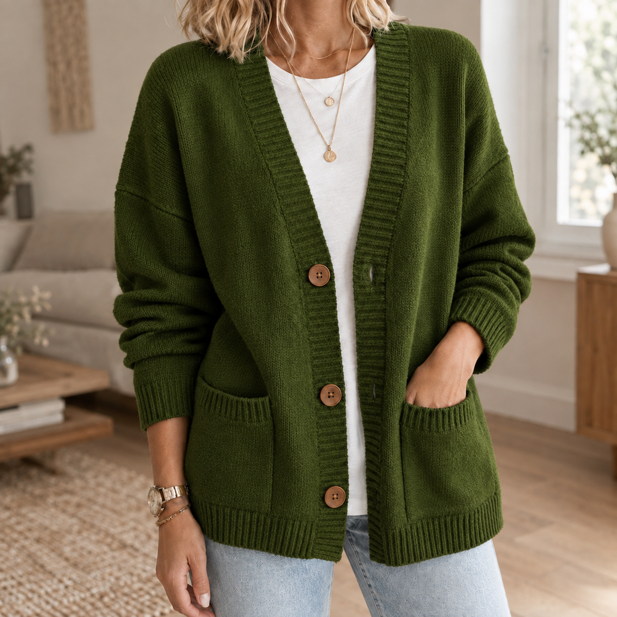 Stephanie-Claire Ribbed Cardigan