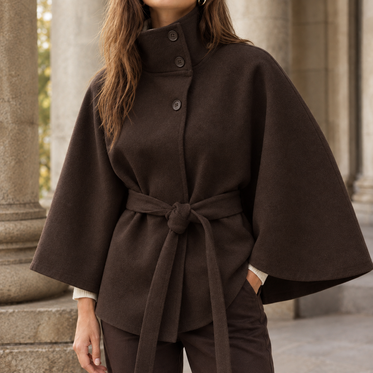 Apolline Belted Cape