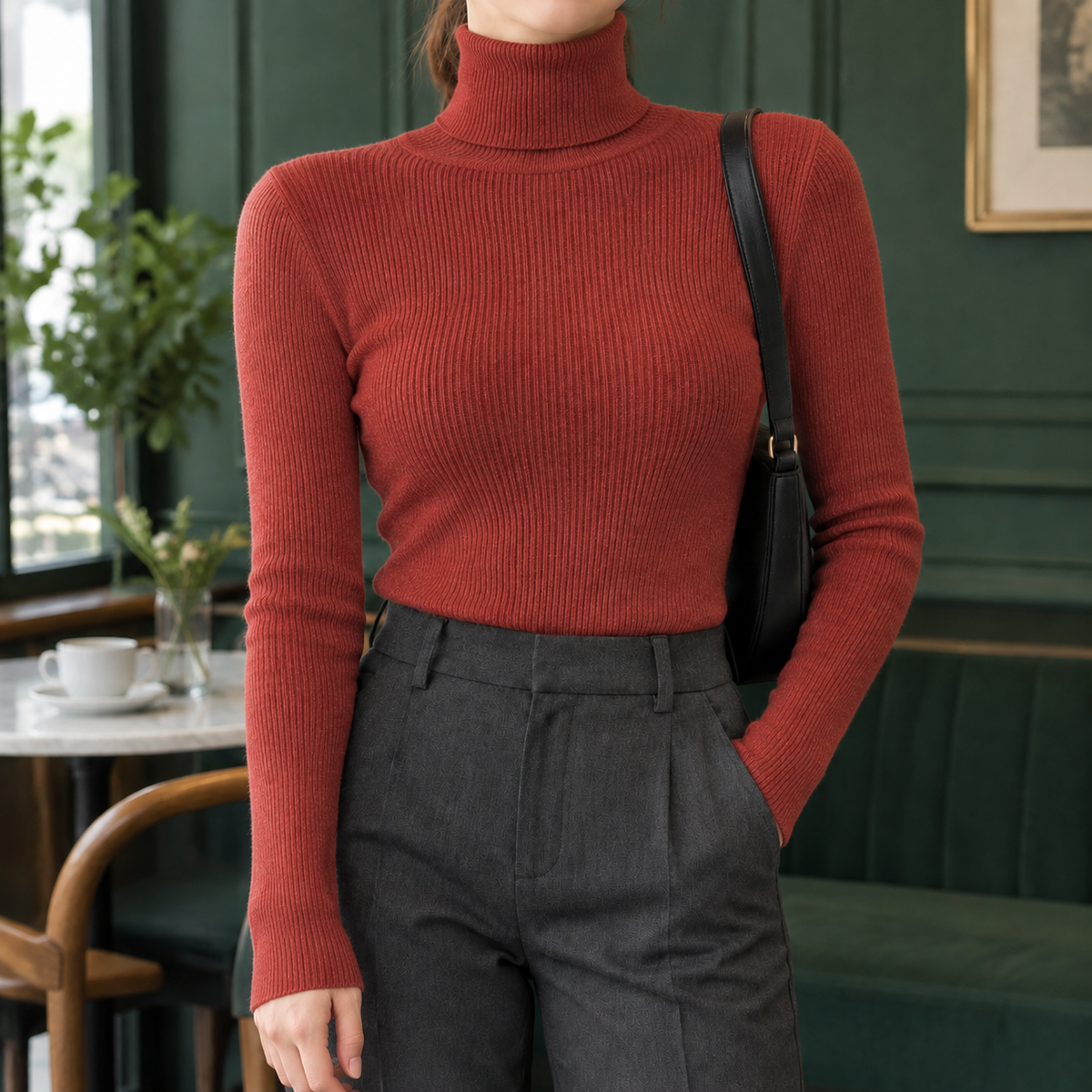 Sidonie Ribbed Turtleneck
