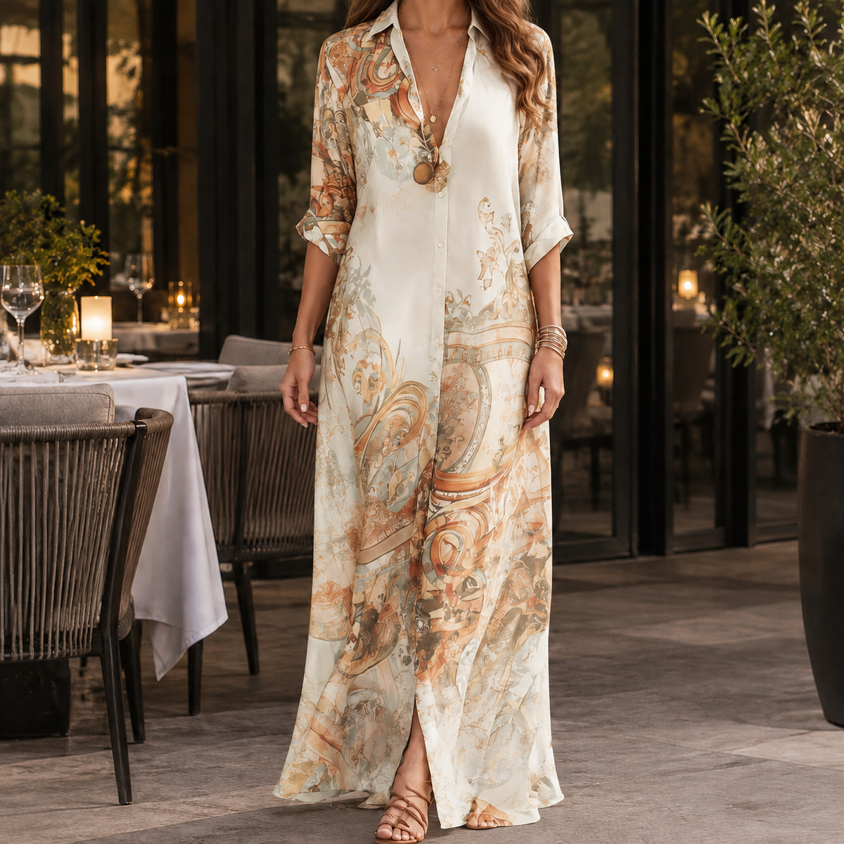 Nadine Printed Maxi Dress