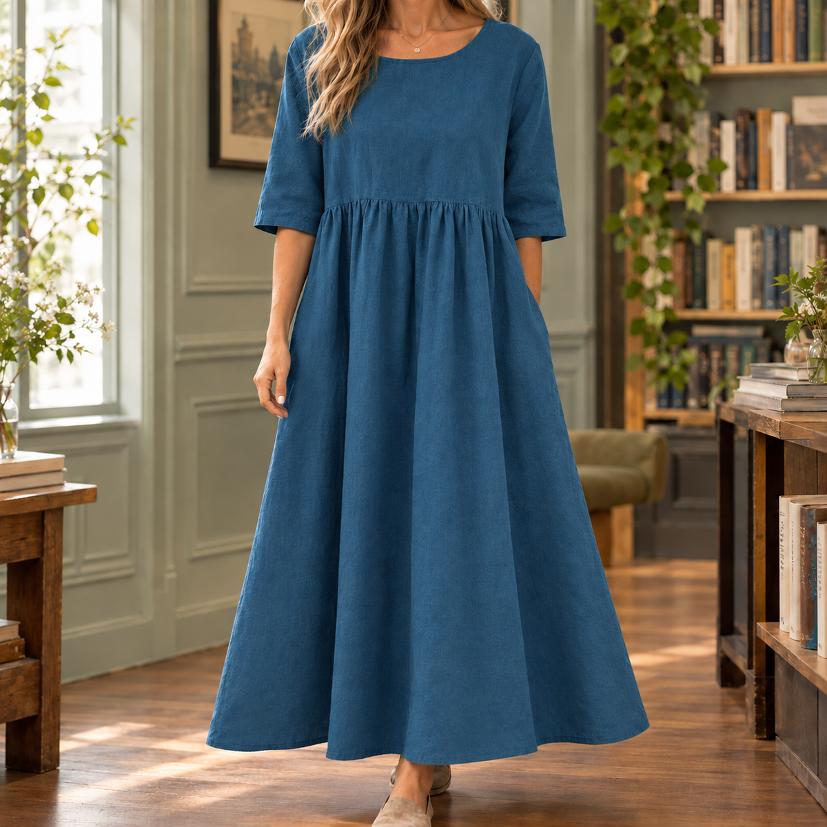 Vanessa Gathered Maxi Dress