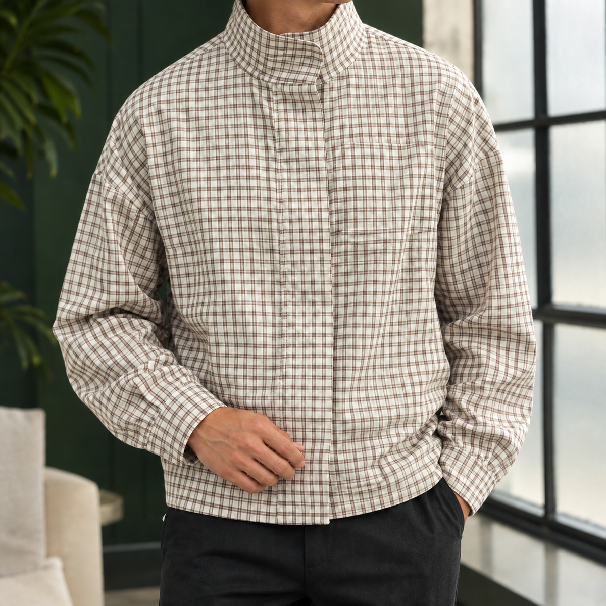 Leo-Grant Plaid Overshirt