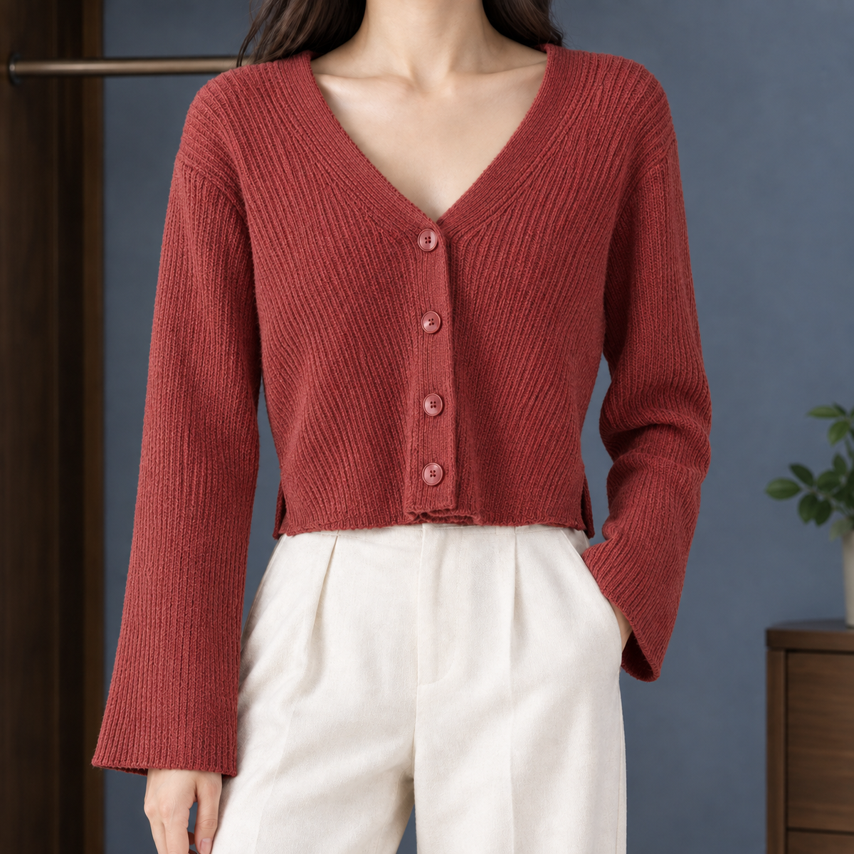 Raven Ribbed Cardigan