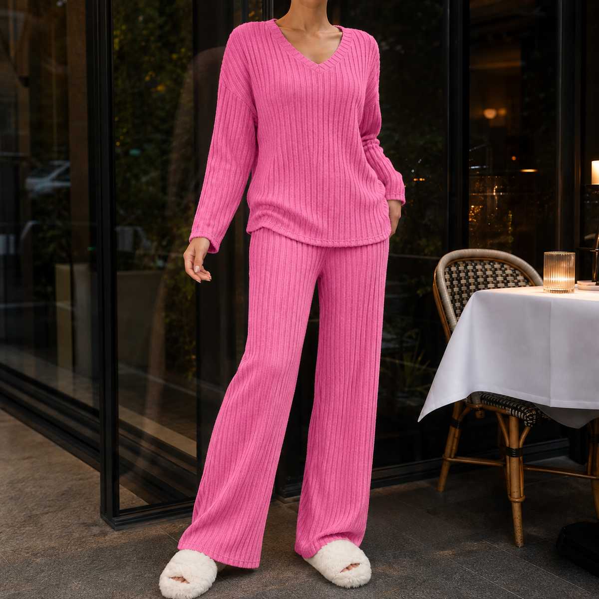 Sabine-Sage Ribbed Set