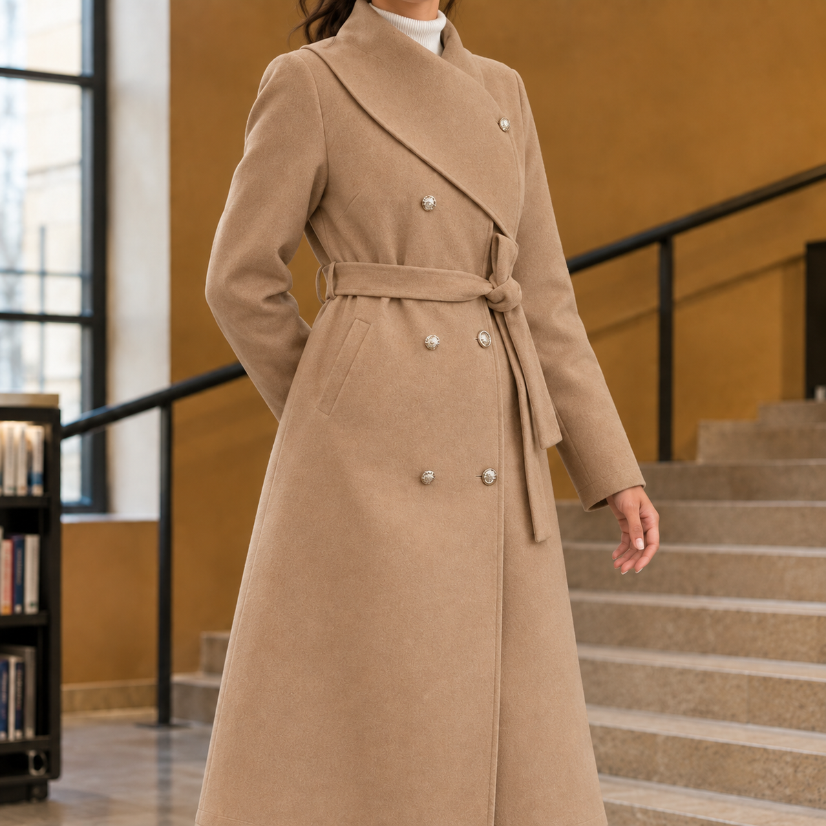 Ascelin-Claire Asymmetric Belted Coat